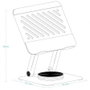 Tooq Soporte Plegable 360º para Dispositivos de hasta 13 pulgadas, Plata
